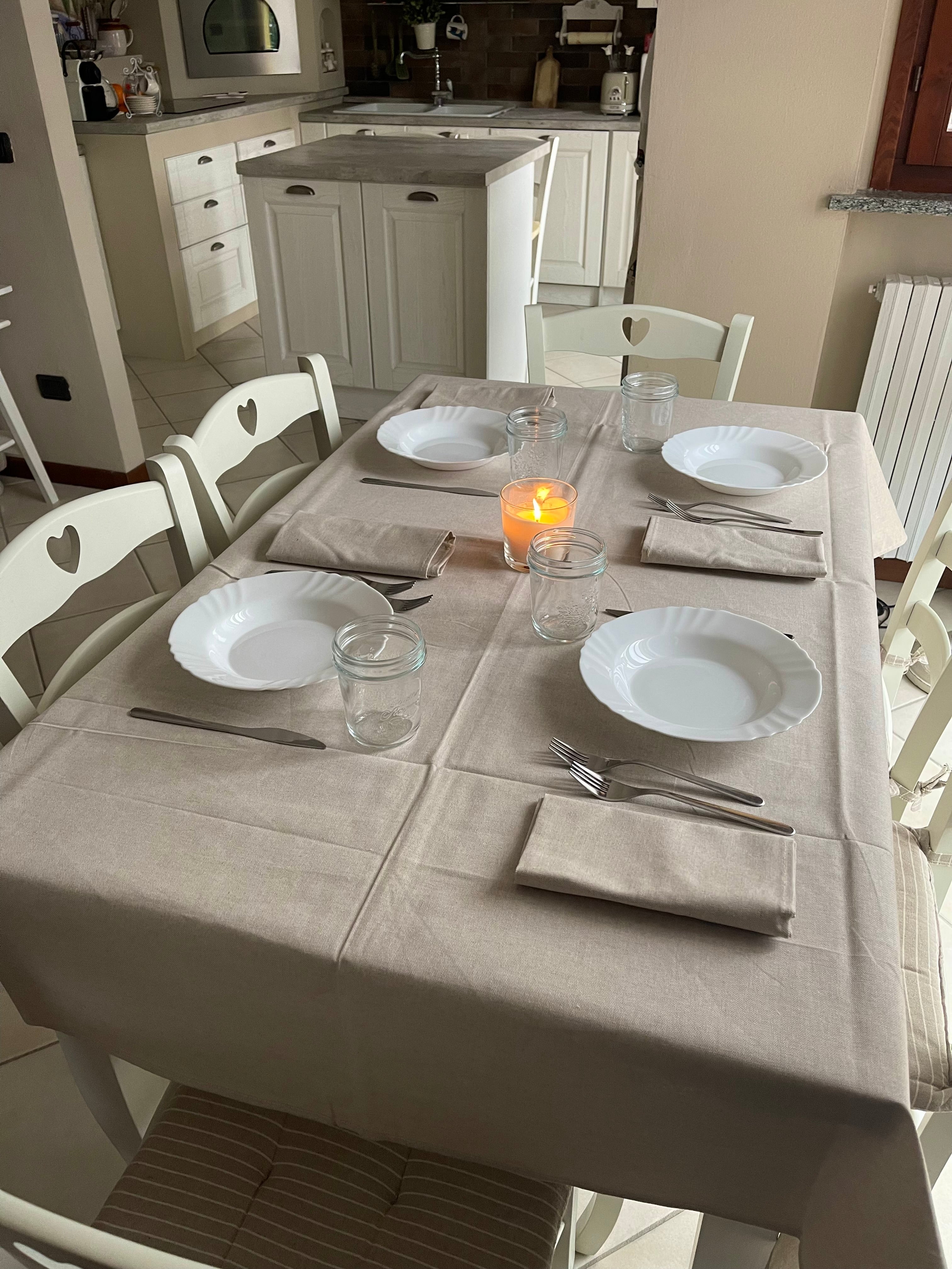 Tovaglia tinta unita BEIGE / GRIGIA