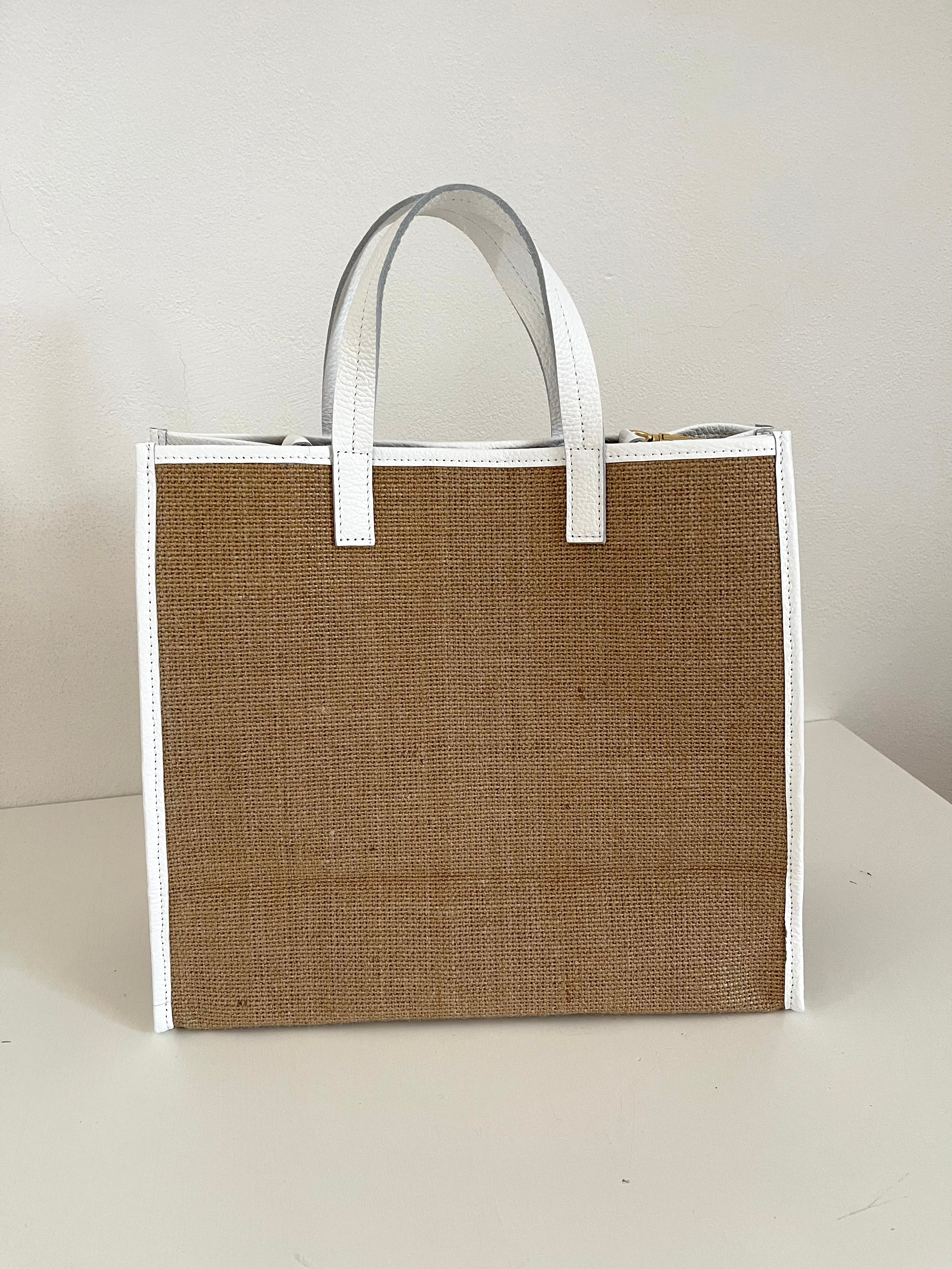 ULTIME! -50% sconto ☀️ LAYLA BAG in juta e vera pelle 💕 2 diversi colori PERSONALIZZABILE