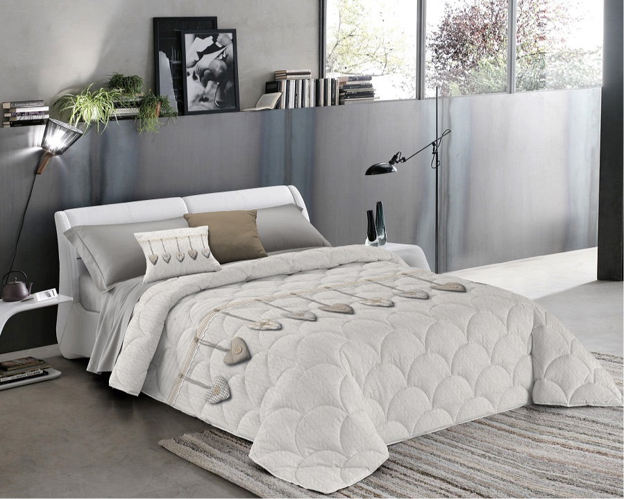 Trapuntino 100 gr CUORI APPESI solo matrimoniale