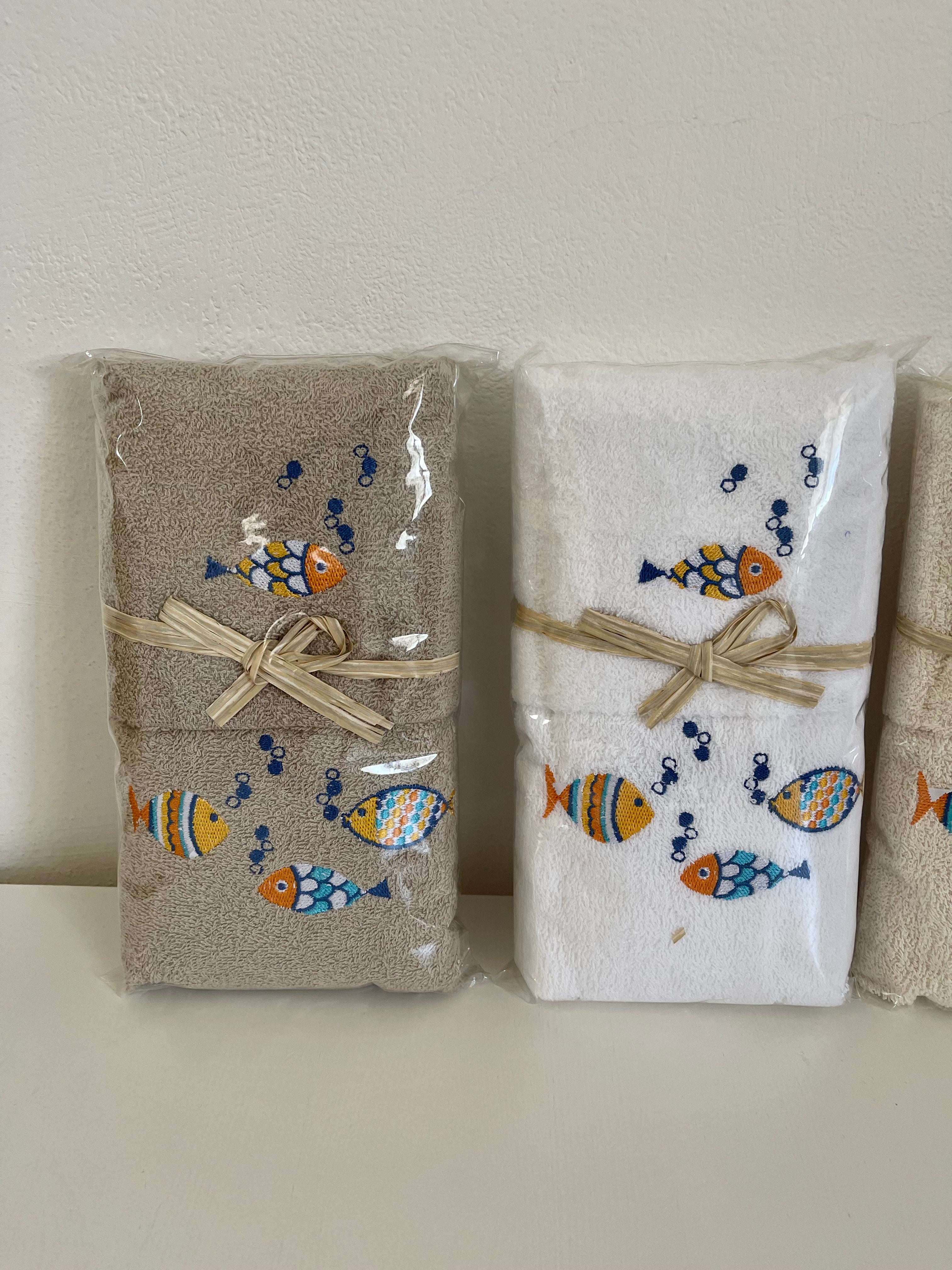 Coppia spugne viso + ospite PESCIOLINI