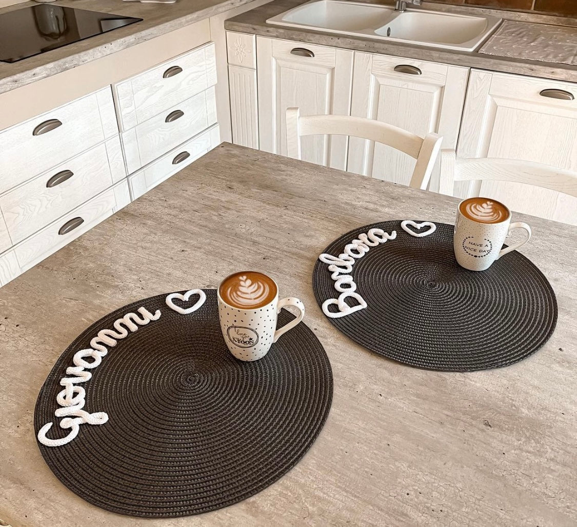 BEST SELLER ♡  Tovagliette americane Personalizzate ROTONDE