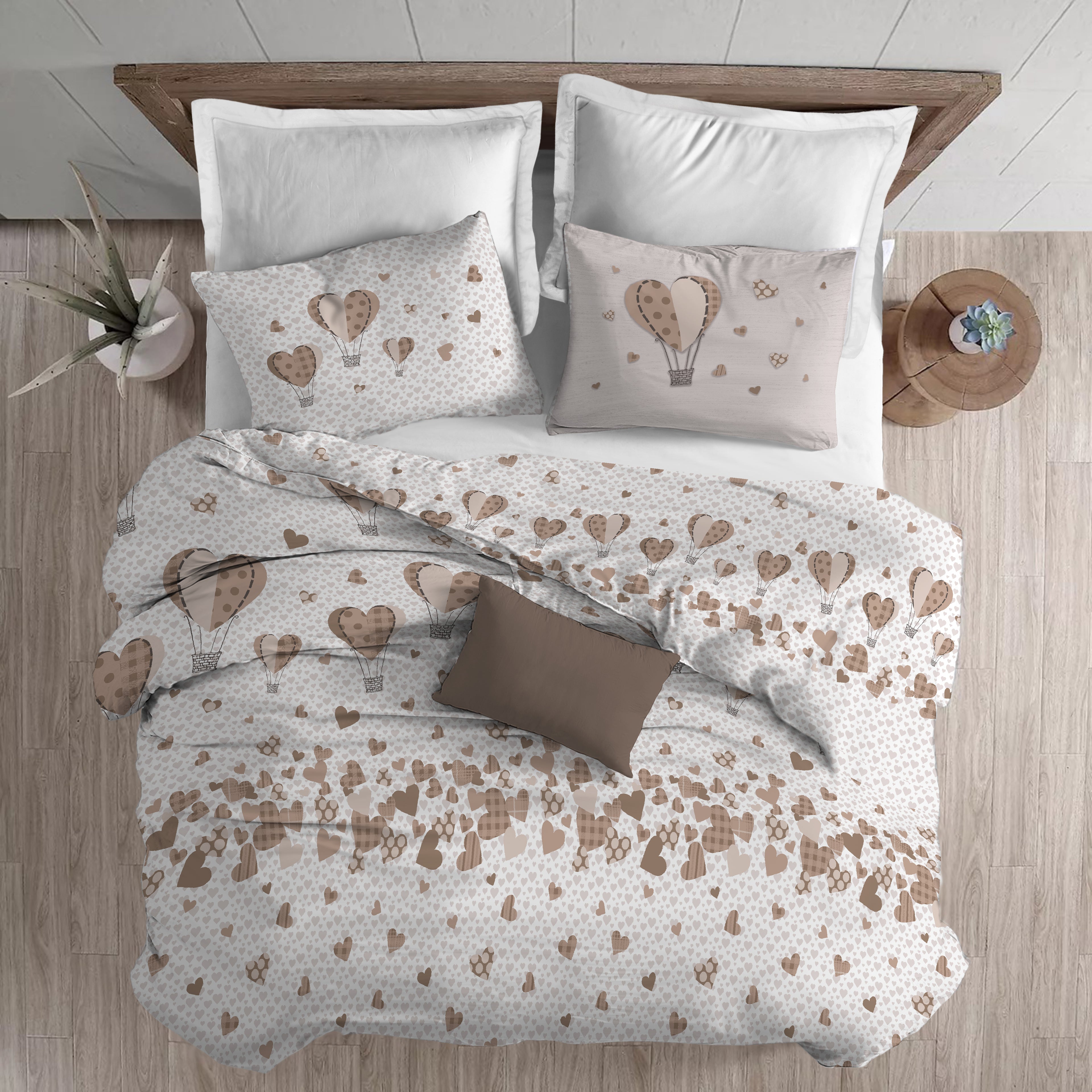 ULTIMO! Parure Copripiumino MONGOLFIERA HEART