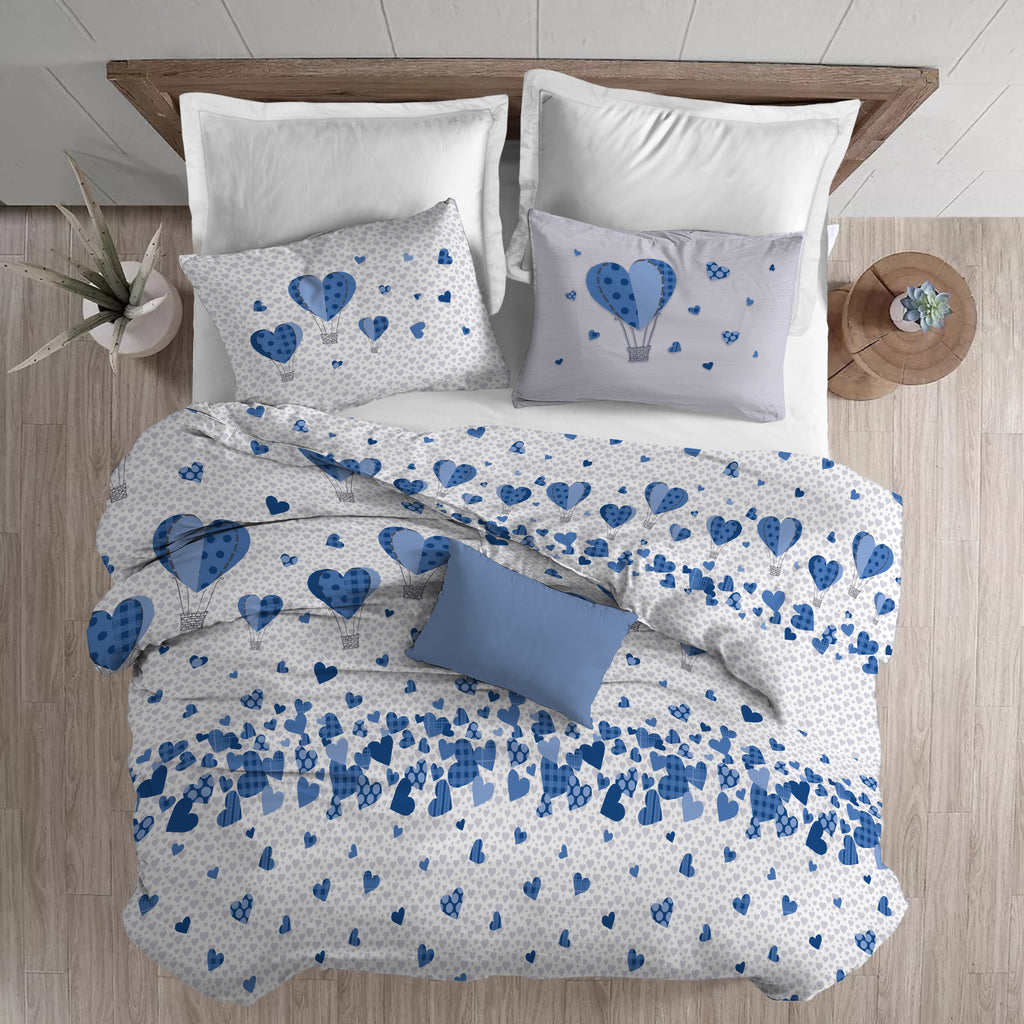 ULTIMO! Parure Copripiumino MONGOLFIERA HEART