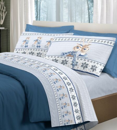 Completo letto flanella RENNE SIMPATICHE