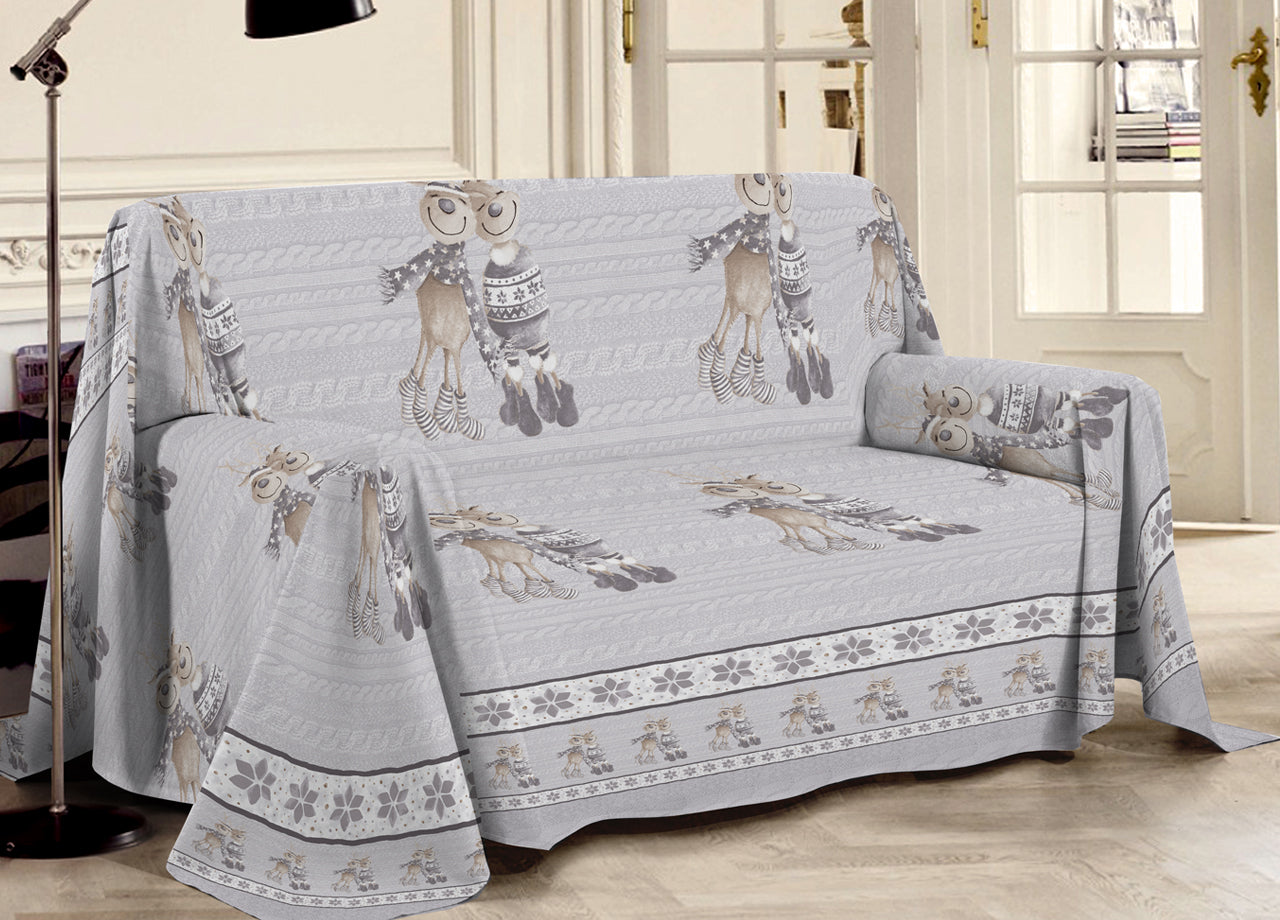 Telo arredo / Copriletto RENNE SIMPATICHE