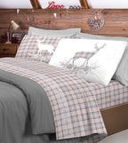 Completo letto flanella TARTAN CERVO