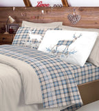 Completo letto flanella TARTAN CERVO